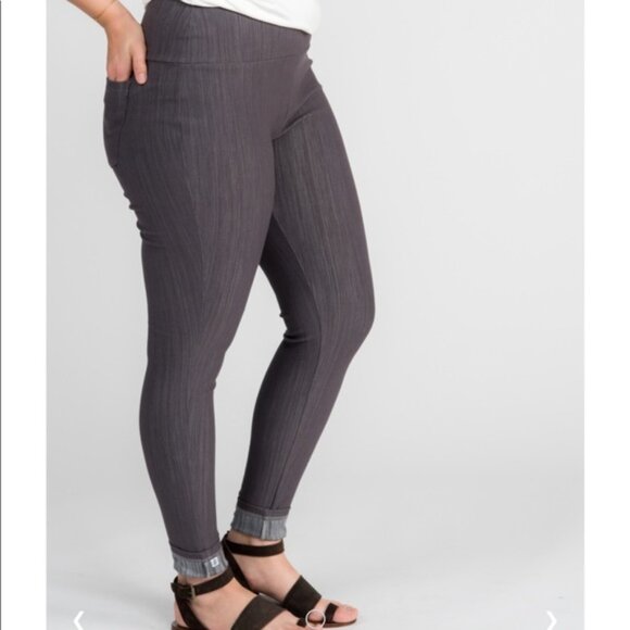 NWT - Agnes & Dora Charcoal Gray Knit Jeggings - Picture 1 of 1